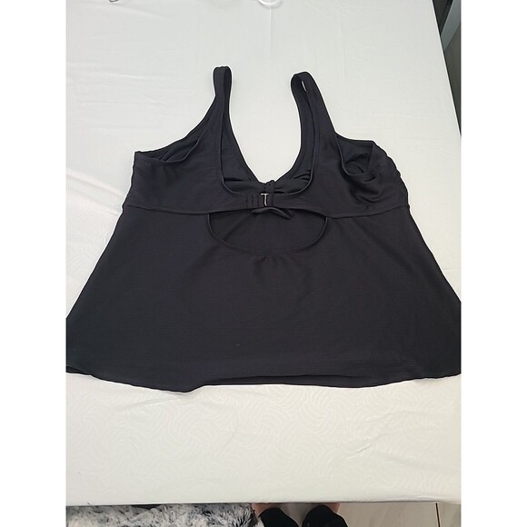 True Craft  Tankini Swim Top Women's Plus 3X Black - Picture 3 of 5